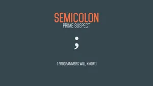 Funny Coding Semicolon Wallpaper