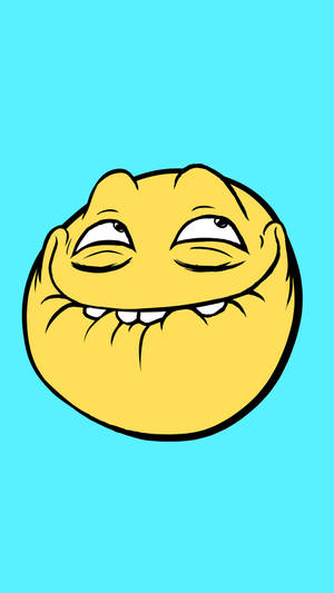 Funny Face Derp Emoticon Wallpaper