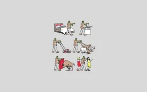 Funny Frankenstein Zombie Routine Wallpaper