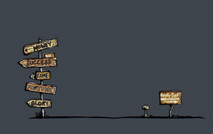 Funny Laptop Crossroads Background Wallpaper