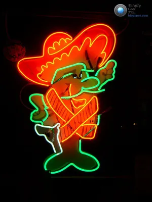 Funny Mexican Neon Lighting In Mexico Wallpaper