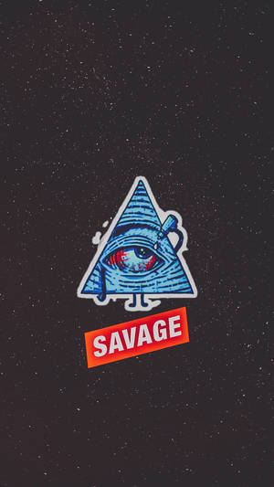 Funny Weed Savage Design Wallpaper