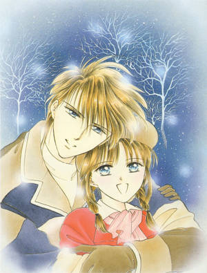 Fushigi Yuugi Winter With Miyaka & Tamahome Wallpaper