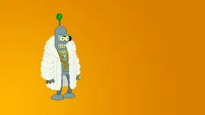 Futurama Bender With White Coat Wallpaper