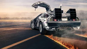 Future Delorean Truck Desktop Wallpaper