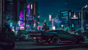 Futurescape - A Cyberpunk City Of The Future Wallpaper