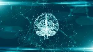 Futuristic Ai Interface With Connected World Map Wallpaper