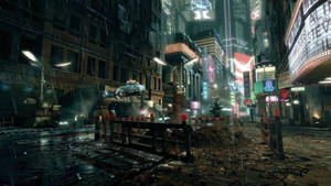 Futuristic Cyberpunk City Wallpaper