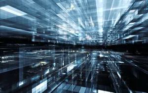 Futuristic Digital Network Abstract Wallpaper