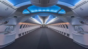 Futuristic Jumbo Jets Inside Airplane Wallpaper