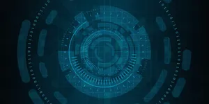 Futuristic Network Interface Background Wallpaper