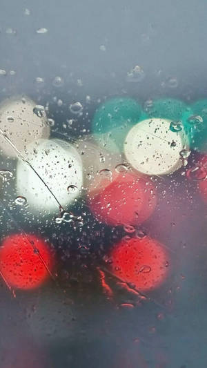 Fuzzy Iphone Rain Theme Wallpaper