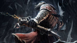 Gabriel Belmont, The Hero Of Castlevania, Wielding The Combat Cross Against A Horde Of Enemies. Wallpaper