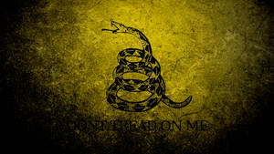 Gadsden Flag Black Vignette Design Wallpaper