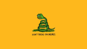 Gadsden Flag Green Snake Orange Canvas Wallpaper