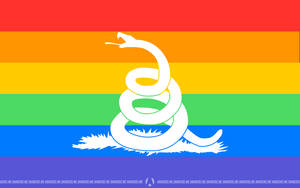 Gadsden Flag Lgbtqia++ Design Wallpaper