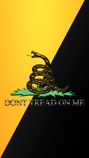 Gadsden Flag Portrait Snake Logo Wallpaper