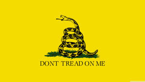 Gadsden Flag Yellow Canvas Wallpaper