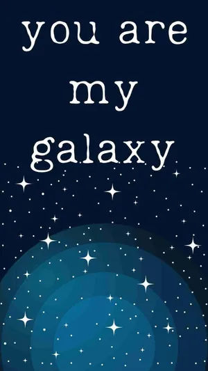 Galaxy Blue Aesthetic Quote Wallpaper