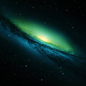 Galaxy Glowing Green On Free Ipad Wallpaper