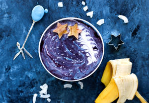 Galaxy Ice Bowl Smoothie Wallpaper