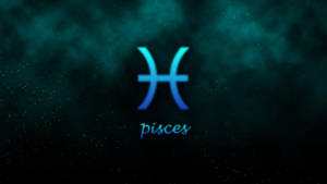 Galaxy Pisces Symbol In Blue Wallpaper