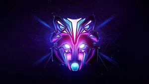 Galaxy Wolf Geometric Artwork Wallpaper