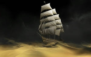 Galleon Ship Art Wallpaper