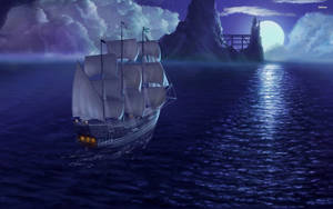 Galleon Ship Digital Art Wallpaper