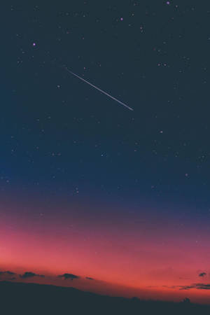 Gambar Shooting Star In Sky Wallpaper