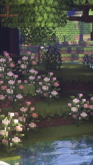 Game Mob Flower Minecraft Iphone Wallpaper