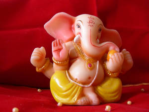 Ganesha Red Cloth Wallpaper