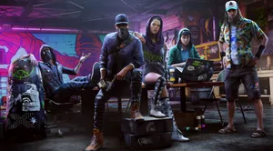 Gang Of Friends Standing Together In The City Wallpaper