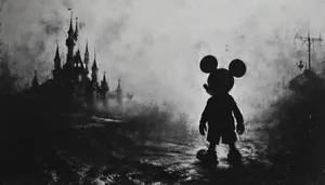 Gangster Mickey Mouse Silhouette Wallpaper