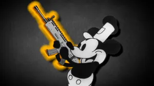 Gangster Mickey Mousewith Gun Wallpaper