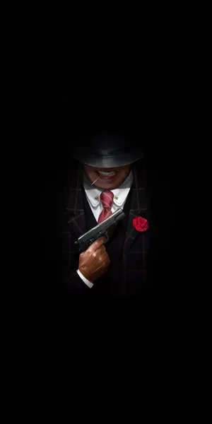 Gangsters With Guns In Formal Suit Wallpaper