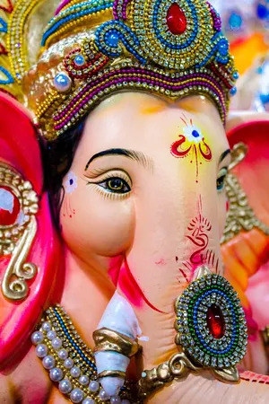 Ganpati Hd Pink Face Wallpaper