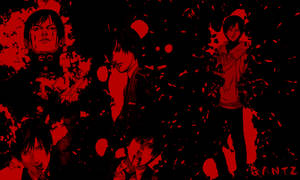 Gantz Black And Red Poster Wallpaper