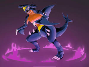 Garchomp Purple Aura Wallpaper