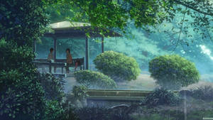 Garden Of Words Makoto Shinkai Rain Aesthetic Wallpaper