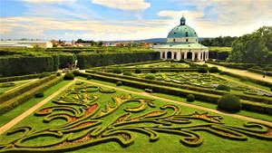 Garden Rotunda Czech Republic Wallpaper