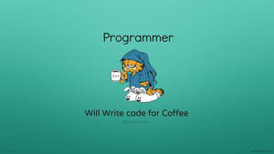 Garfield Programming For Coffee Wallpaper