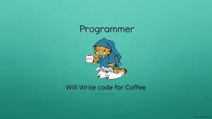 Garfield Programming For Coffee Wallpaper