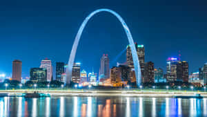 Gateway Arch Lights River Wallpaper
