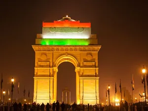 Gateway To India Light Flag Wallpaper