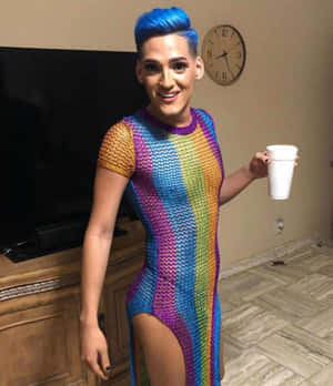 Gay Latino Rainbow Dress Wallpaper