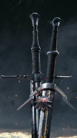 Gear Up For The Hunt - The Witcher 3: Wild Hunt Swords Wallpaper
