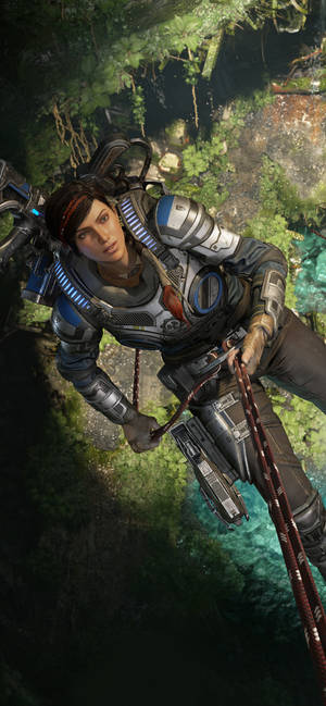 Gears 5 Phone Hanging Kait Diaz Wallpaper