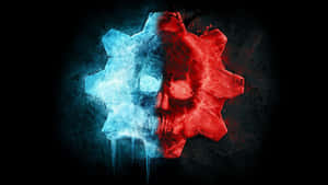 Gears Of War 5 Red And Blue Logo Wallpaper