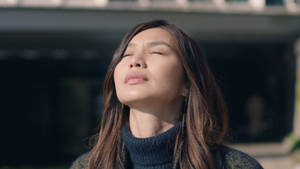 Gemma Chan Emotional Moment Wallpaper